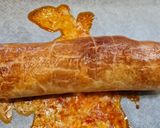 A picture of step 4 of Puff Pastry Roll Filled with Marinated Pork Loin and Cheese.
