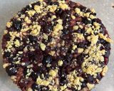 A picture of step 4 of Blueberry cornmeal cake.