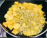 A picture of step 2 of Pumpkin sprout curry with sweet potato sprout boat.