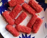 A picture of step 1 of Cheetos mozzarella sticks.
