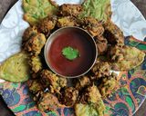 A picture of step 7 of Palak Pakoda.