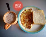 A picture of step 3 of Bread, fried eggs and tea!.