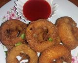 A picture of step 7 of Cheesy onion rings ❤💙❤.