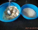 A picture of step 1 of Kaju katli.