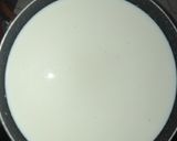A picture of step 1 of Kesar rabri.