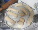 Foto del paso 11 de la receta: PAN SIN HUEVO Y SIN LECHE (opcional salchicha, jamón y queso)
