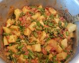 A picture of step 4 of Long beans-potato curry/ Barbati-aloo sabzi.