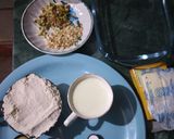 A picture of step 1 of Wheat flour Jaggery Cake.