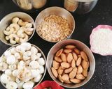 A picture of step 1 of Charnamrit /Panchamrit (Bhog Prasad).