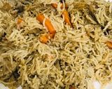 A picture of step 7 of Chicken afghani pulao.