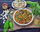 A picture of step 6 of Gujarati Vaal Nu Shaak (Lima Beans Curry).