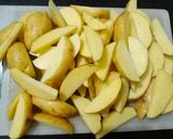 A picture of step 1 of Baked Potato Wedges.