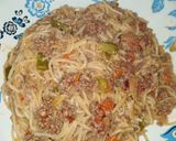 A picture of step 6 of Minced meat spaghetti.