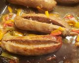 A picture of step 14 of Sausage & Peppers Sandwich!!.