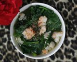 Hình bước làm 4 của món Canh cải bó xôi nấu tôm tươi