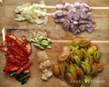 Foto langkah ke 3 dari resep Teri (Panggang) & Cumi Asin (Rebus) Tomat Ijo.