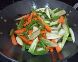 A picture of step 1 of Avial (South Indian Vegetable Curry).
