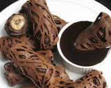 Foto langkah ke 6 dari resep Roti Jala Pisang Saus Coklat.
