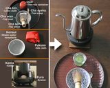 A picture of step 1 of Preparing a cup of Matcha on a table.