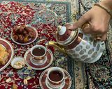 A picture of step 4 of Arabic kahwa (Arabic Chai).