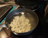 A picture of step 2 of Orechiette - straying from the original recipe.