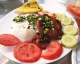 Hình bước làm 8 của món Cơm tấm thịt ram nước dừa và chả trứng hấp