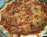 Une image de l'étape 8 de Quiche jambon champignons.