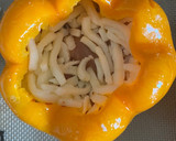 Foto del paso 4 de la receta: Pimiento relleno de rábanos con chorizo y huevo