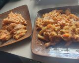 Foto del paso 6 de la receta: Pasta con camarones, pechuga y tocineta en salsa rosa