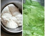 A picture of step 1 of Spinach laddoo.