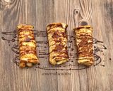 A picture of step 3 of French toast roll up.