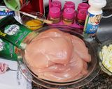 Foto del paso 1 de la receta: Pañuelos de pechuga rellenos
