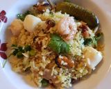 Hình bước làm 2 của món Paella (Cơm Chiên Tây Ban Nha)