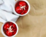 A picture of step 7 of Gac Sticky Rice Dumplings with Mung Bean Filling (Chè trôi nước gấc nhân đậu xanh).