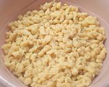 Fokhagymás sajtos nokedli "tejfölfagyival" 🧀🍦 recept fázis 1 fotója