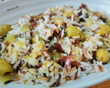 Foto del paso 5 de la receta: Ensalada de arroz tricolor con atún y alga dulse