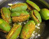 A picture of step 5 of Bharwa parwal ki sabji with besan.