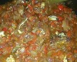 A picture of step 4 of Moi-moi with onion sauce.