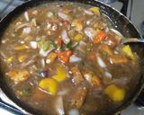 A picture of step 2 of Paneer chilli.