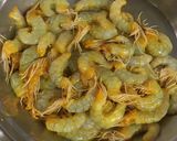 A picture of step 1 of Shorshe Chingri.