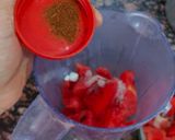 A picture of step 1 of Watermelon Sattu Drink.