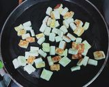 A picture of step 1 of Aaloo Paneer (For Navratri Fasting).