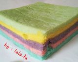 Foto langkah ke 5 dari resep Rainbow cake kukus ny.liem.