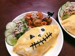 Cơm cuộn trứng Nhật phong cách Halloween bước làm 3 hình