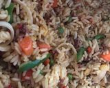 A picture of step 3 of Butter fried rice.