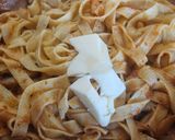 Foto del paso 9 de la receta: Tagliatelle al huevo con langostinos y almejas