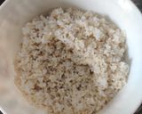 A picture of step 1 of Fried brown rice.