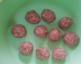 A picture of step 3 of Meatballs with Rice in Chipotle Broth.