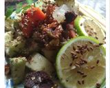 A picture of step 2 of Tangy honey lemon fruit delight with roasted nuts and flax seeds.