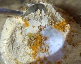 A picture of step 1 of Khandvi.
